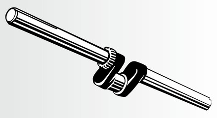 Vector engraved style illustration for posters, decoration. Hand drawn sketch set of auto or car service elements isolated on white background. Detailed vintage etching drawing.