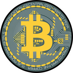 Detailed image of Bitcoin