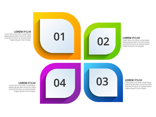 Color Full Infographic with buttons