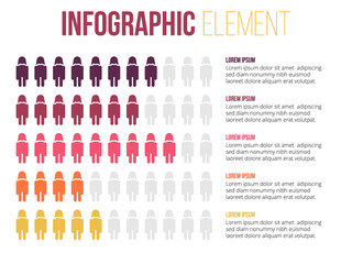 Female count chart information infographic element