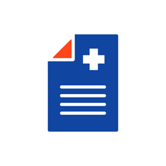 Obraz premium Medical report, clinical record vector glyph icon