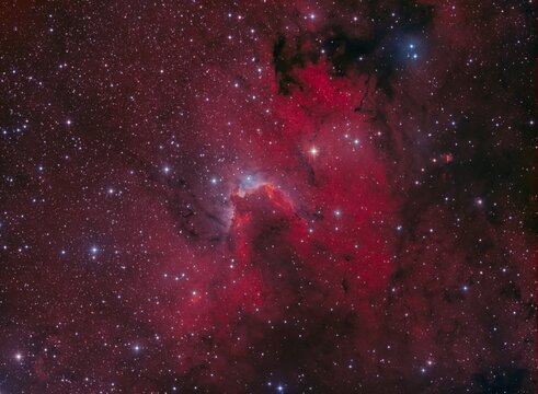The Cave nebula or Sh2-155 in the constellation Cepheus