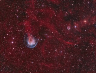 The two planetary nebulae Heckathorn-Fesen-Gull 1 & Abell 6 in the constellation Camelopardalis