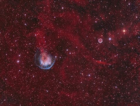 The two planetary nebulae Heckathorn-Fesen-Gull 1 & Abell 6 in the constellation Camelopardalis