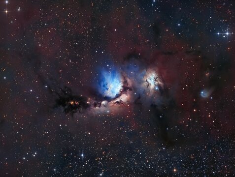 The colorful reflection nebulae of Messier 78 in Orion