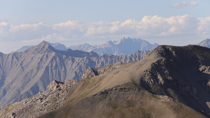 les alpes du sud depuis la cime de la Bonette, 04