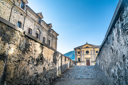 Fenestrelle Fort , the biggest fortification in Europe , famous attaction for tourists in entire world.