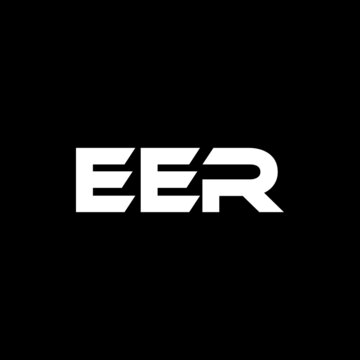 EER letter logo design with black background in illustrator, vector logo modern alphabet font overlap style. calligraphy designs for logo, Poster, Invitation, etc.