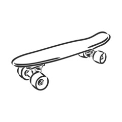 Hand Drawn Skateboard skateboard longboard vector sketch