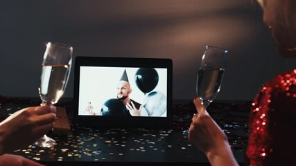 virtual corporate party online celebration team