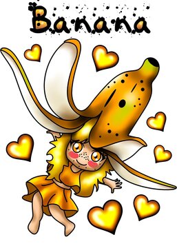 Anime Chibi Food Banana