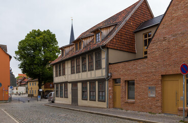 Fototapeta na wymiar Quedlinburg, Germany. Cityscape in the historic center (UNESCO)