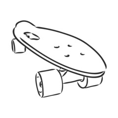 Hand Drawn Skateboard skateboard longboard vector sketch