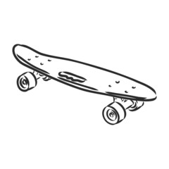 Hand Drawn Skateboard skateboard longboard vector sketch
