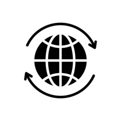 Set of world map vector line icons. Navigation illustration sign collection. Globe symbol.