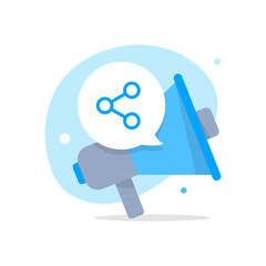 convey information to the public, share or tell people concept illustration flat design vector eps10. modern graphic element for landing page, empty state ui, infographic, icon