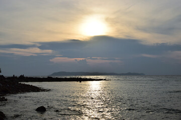 Sea view before sunset