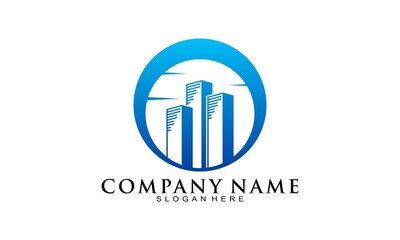 Modern building vector logo