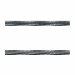 Tire track. Car tread marks, vector illustration