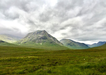 mountain landscape with clouds