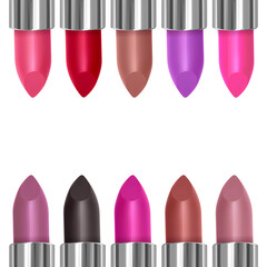 Realistic Lipstick Icons, Vector Illustration