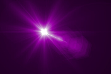 lens flare effect on black blackground