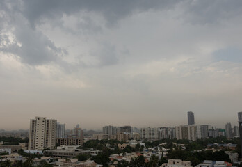Fototapeta na wymiar clouds over Karachi city on a rainy day