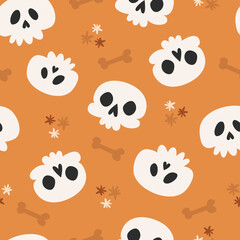 Obraz premium Baby seamless pattern with cute skulls.