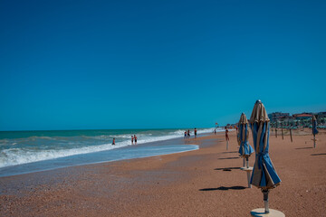 The beautiful sea of Numana in Conero after a big storm, Ancona province, Marche region.