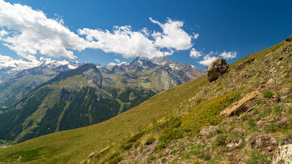 Mountains over the town of Cogne, near Gran Paradiso National Park
