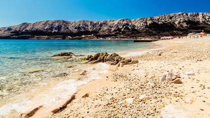 The bay of Baska in a sunny day