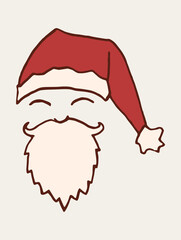 Santa head, Christmas design element