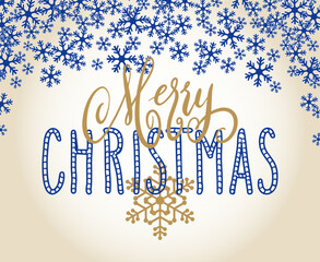 Handwritten Christmas greetings, modern calligraphy lettering