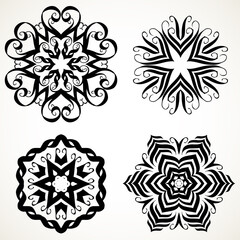 Ornate doodle mandalas