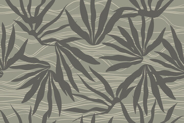 Tropical leaves. Exotic pattern. Creative seamless background. Fashion template for design, clothing, textiles