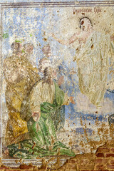 wall painting inside an abandoned Orthodox church