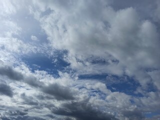 Naklejka na ściany i meble blue sky covered with clouds