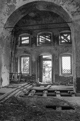 Fototapeta premium the interior of an abandoned church