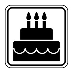 Logo gâteau d'anniversaire.