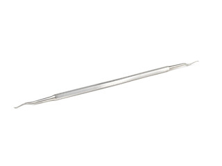 steel surgical curettages on a white background