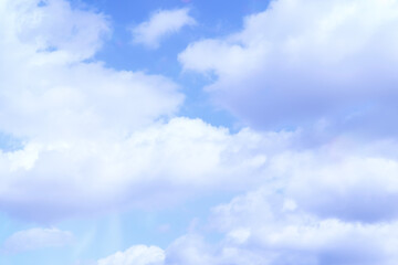 Obraz premium Blue sky with white cloud. Copy space. 