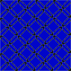 Fototapeta na wymiar vector pattern in geometric ornamental style. Black and white and blue pattern.