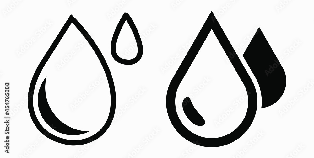 Poster blood drop icon isolated minimal single flat linear icon for application and info-graphic. commercia