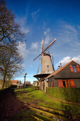 dutch windmill in the country