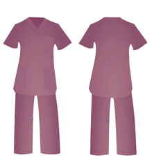 Medical uniform set. vector illustration