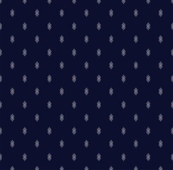 Seamless Geometric ethnic texture embroidery design with Dark Blue background for Clothes, skirt,carpet,wallpaper,clothing,wrapping,Batik,fabric,sheet white triangle shapes Vector, illustration.eps