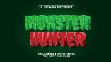 Text effect monster hunter editable premium
