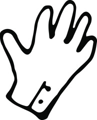 Glove. Hand drawn vector image