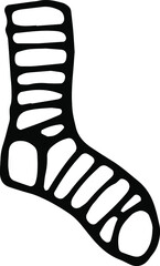 sock, isolated image, hand drawn