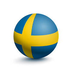 Flag of Sweden in the form of a ball